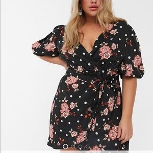 NWT Floral Wrap Dress Size 16 from ASOS